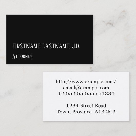 上品で尊敬される弁護士の名刺 名刺 (正面/裏面)