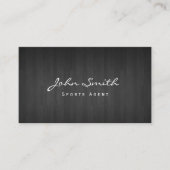 上品で暗い木製のスポーツエイジェントの名刺 名刺 (正面)