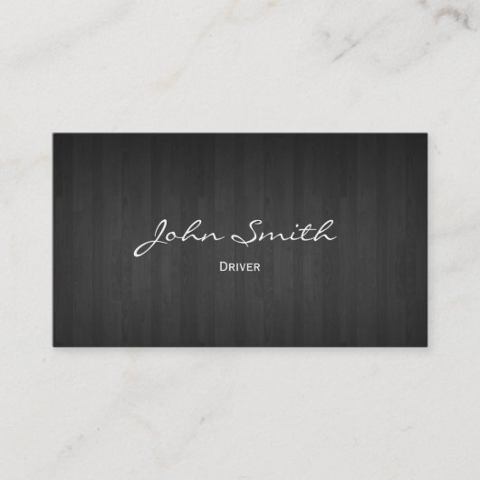 上品で暗い木製の運転者の名刺 名刺 (正面)