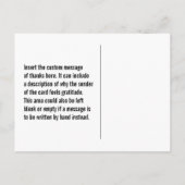 上品で格式のある「ありがとう!」ポストカード ポストカード (裏面)