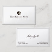 上品で白いボーダーブドウのワイナリーの名刺 名刺 (正面/裏面)