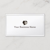 上品で白いボーダーブドウのワイナリーの名刺 名刺 (正面)