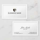 上品で白いボーダーブドウのワイナリーの名刺 名刺 (正面/裏面)