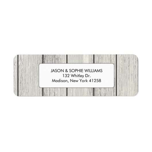 上品で白く色彩の鮮やかな木 ラベル (正面)