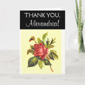 上品で立派エレガントな"THANK YOU"カード カード (正面)