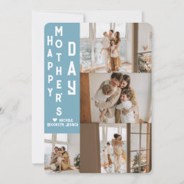 上品で簡単な母の日の写真コラージュ シーズンカード