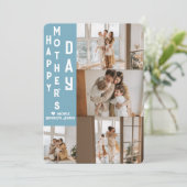 上品で簡単な母の日の写真コラージュ シーズンカード (スタンド正面)