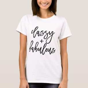 上品で素晴らしいブラシタイポグラフィのスクリプトシャツ Tシャツ