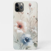 上品で繊細な水色の花 Case-Mate iPhoneケース (裏面)