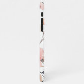 上品で繊細な水色の花 iPhoneケース (左側)