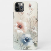 上品で繊細な水色の花 iPhoneケース (裏面)
