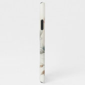 上品で繊細な水色の花 iPhoneケース (右側)