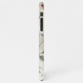 上品で繊細な水色の花 iPhoneケース (左側)