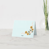 上品で繊細な韓国産の野生のバラの花のデザインの感謝カード サンキューカード (裏面)