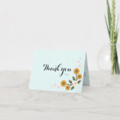 上品で繊細な韓国産野生バラの花のデザインの感謝カード サンキューカード (正面)