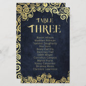 上品で華やかなネイビーブルーと金ゴールド冬の結婚式 (正面/裏面)