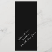 上品で赤いエレガント黒のディナ結婚ーメニュー メニュー (裏面)