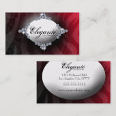 上品で赤いデザイン 名刺 (正面/裏面)