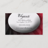 上品で赤いデザイン 名刺 (裏面)