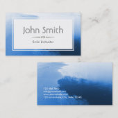 上品で青い水泳のインストラクターの名刺 名刺 (正面/裏面)