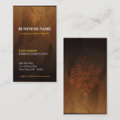 上品で高級でモダンなダマスク織の名刺 名刺 (正面/裏面)