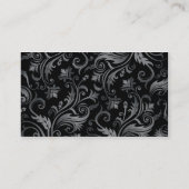 上品で黒いオーナメントのナースの名刺 名刺 (裏面)