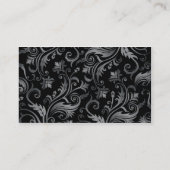 上品で黒いオーナメントの声コーチの名刺 名刺 (裏面)