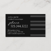 上品で黒い名刺 名刺 (裏面)