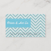 上品で、エレガントで、青白いシェブロンパターン 名刺 (裏面)