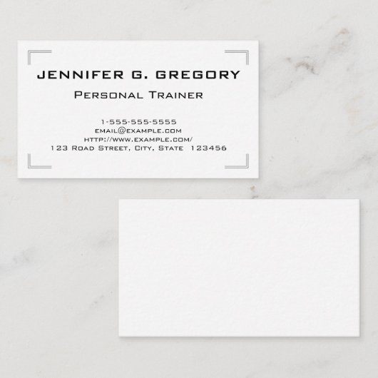 上品で、エレガントなパーソナルトレーナーの名刺 名刺 (正面/裏面)
