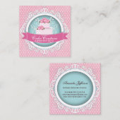 上品で、モダンなケーキデザイナー名刺 スクエア名刺 (正面/裏面)