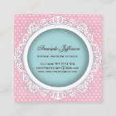 上品で、モダンなケーキデザイナー名刺 スクエア名刺 (裏面)