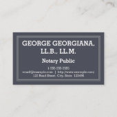 上品で、モダンな公証人の名刺 名刺 (正面)