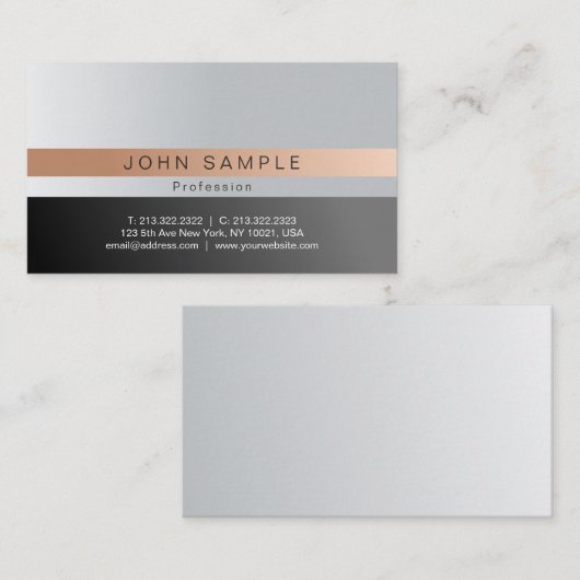 上品なあなた自身のエレガントで調和的な色を作成して下さい 名刺 (正面/裏面)