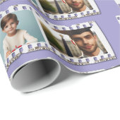 上品なあらゆる場面対応の16枚写真フィルムネガ紫 ラッピングペーパー (ロールコーナー)