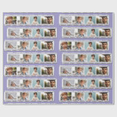 上品なあらゆる場面対応 16枚写真フィルムネガ 紫 ラッピングペーパー (フラット)