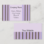 上品なはっきりしたストライプ 名刺 (正面/裏面)