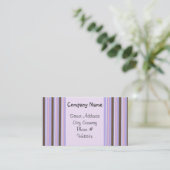 上品なはっきりしたストライプ 名刺 (スタンド正面)