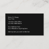 上品なばら色の金ゴールドのスタイルのデザイン 名刺 (裏面)