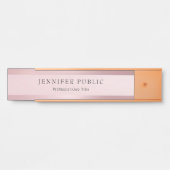 上品なばら色の金ゴールドのテンプレートのモダンのプロフェッショナル サインプレート (正面)