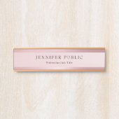 上品なばら色の金ゴールドのテンプレートのモダンのプロフェッショナル サインプレート (正面)
