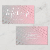 上品なばら色の金ゴールドの、ピンク及び灰色勾配パターン 名刺 (正面/裏面)