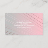 上品なばら色の金ゴールドの、ピンク及び灰色勾配パターン 名刺 (裏面)