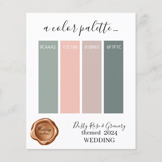 上品なほこりっぽいバラ結婚グリーンリーのcoloPaperシート (正面)