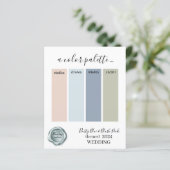 上品なほこりっぽいブルー赤面ピンク結婚ズカラーズパレット (スタンド正面)