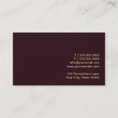 上品なまきのパイロットまたは飛行士の名刺 名刺 (裏面)