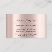 上品なアイズミンクレイズメイクアップアーティストバラ 名刺 (裏面)