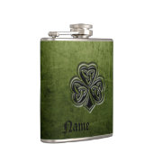 上品なアイリグランジッシュのラッキーシャムロパーソナライズされたック フラスク (右)