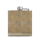 上品なアイルランドのラッキーシャムロックレザーの外観 フラスク (裏面)