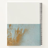 上品なアクアブルーピンク金ゴールド油テクスチャ ノートブック (裏面)